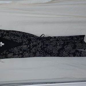 EUC Loft Black & Tan Wrap Dress